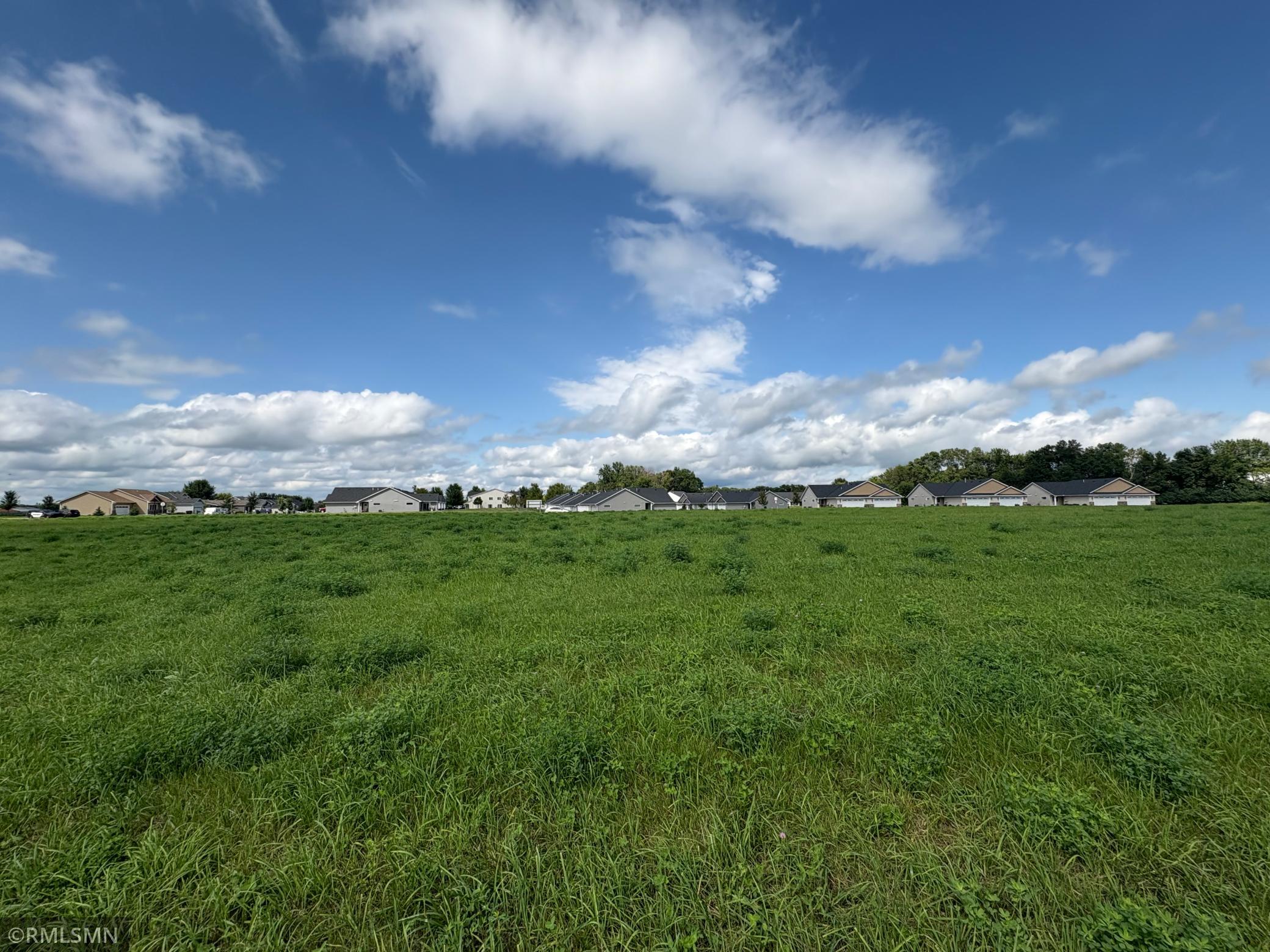 Housing development sits behind the land.