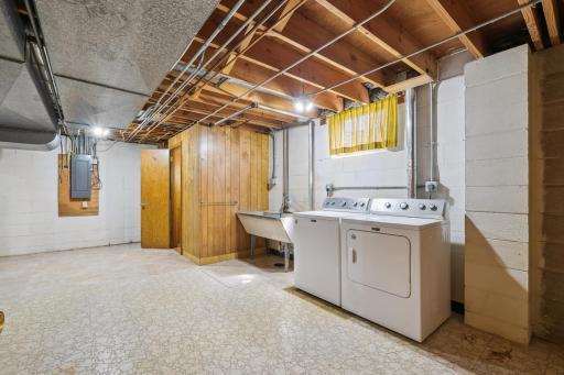 Laundry Area and Bathroom
