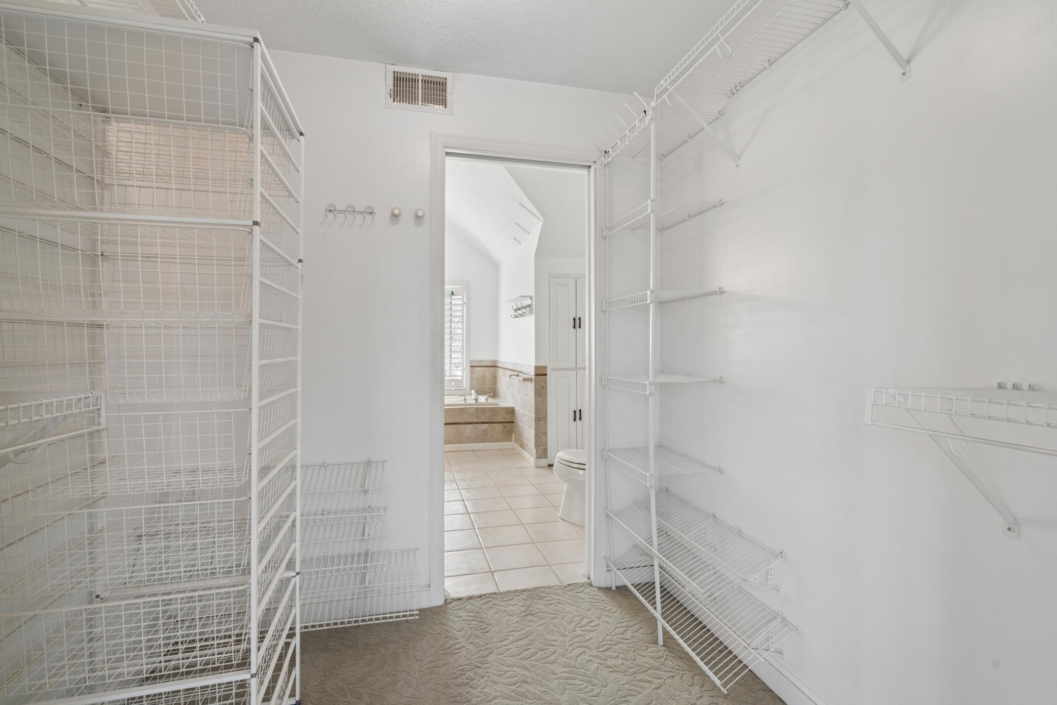 Upper level walk in closet