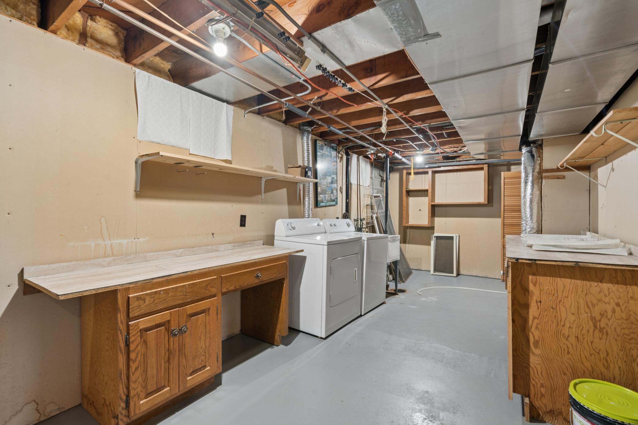 Lower level laundry