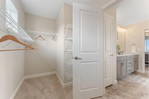 Owner's walk-in closet with window for natural light