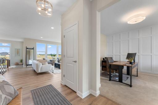 Foyer opens up to the flex room