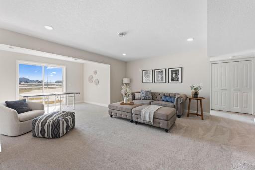 Lower level rec room for additional space