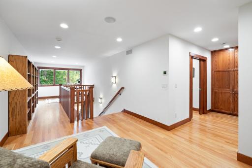 A spacious landingâsunlit and perfect for work or relaxation
