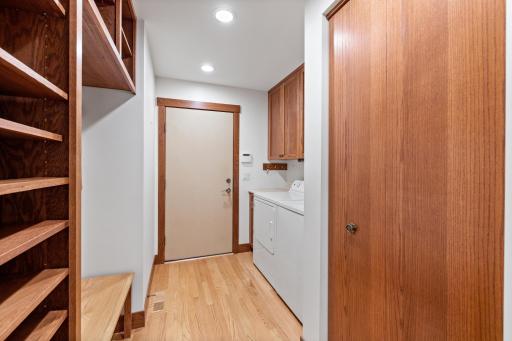 Thoughtfully designed main-level laundry in the mudroom
