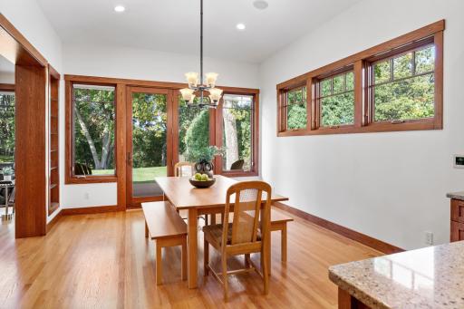 Enjoy delicious meals overlooking the spacious backyard