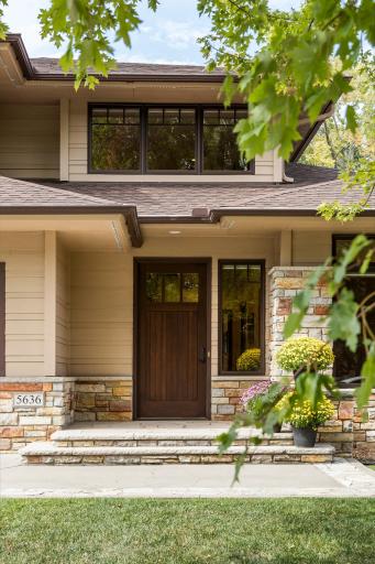 A distinguished exterior entry with timeless curb appeal
