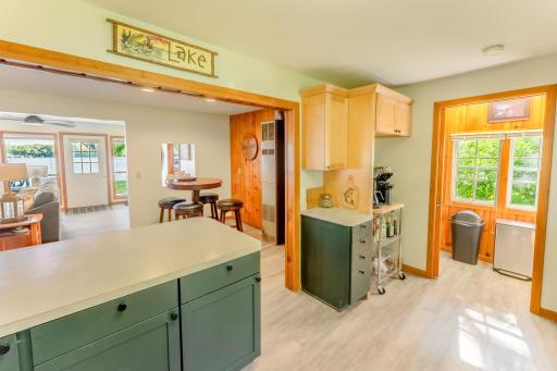 Kitchen - laundry and pantry to the right.