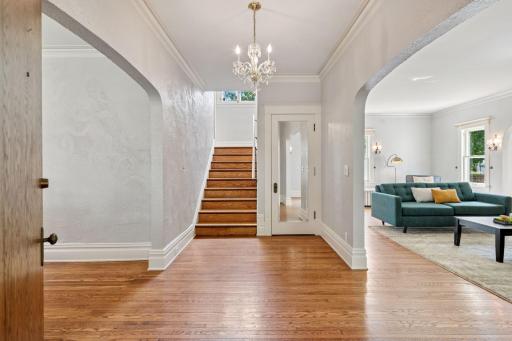 Grand center hall floorplan with a grand foyer welcome you