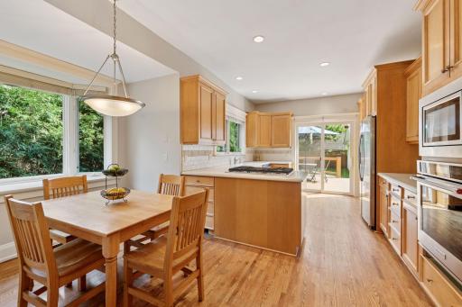 Eat-in kitchen includes a bayed informal dining area