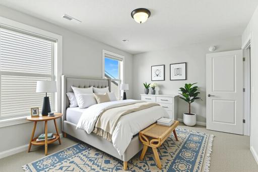 Virtually Staged - Bedroom on North side of home