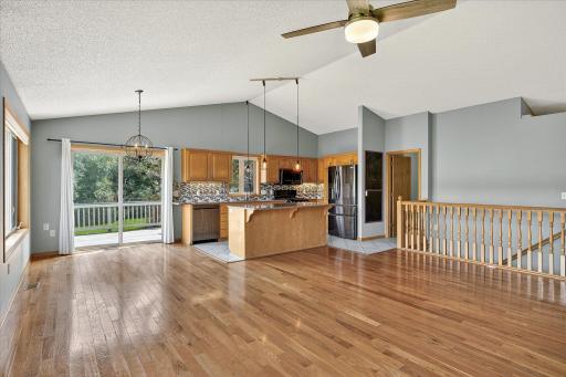 The door in the background leads to the laundry room and garage, and having them directly connected to the kitchen makes life so much more convenient!
