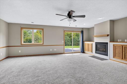 This Family Room walks out directly to a deck & patio.
