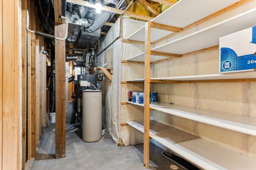 Look at all this storage space! Also the water softener is included, and the water heater & furnace has been installed new during the current owner's ownership. 2017 & 2019, respectively.