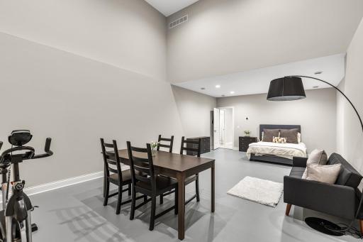 Sport court (currently staged as additional living + exercise/flex space)