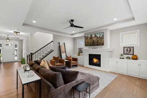The living room is spacious and inviting, perfect for both relaxing and entertaining