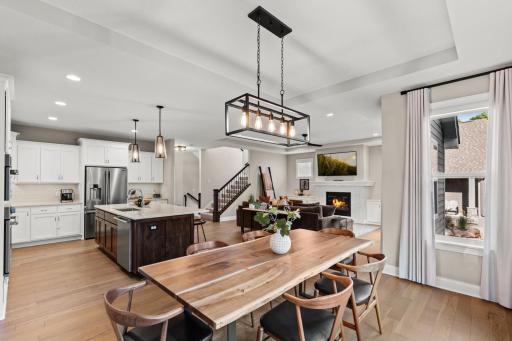 Seamless flow to Great Room and informal dining