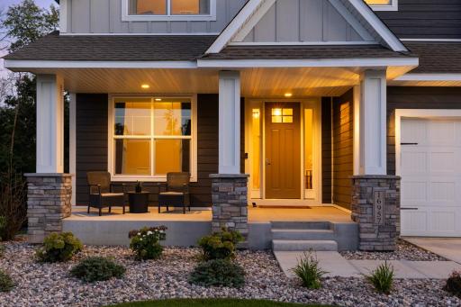 Inviting front porch and impressive curb appeal