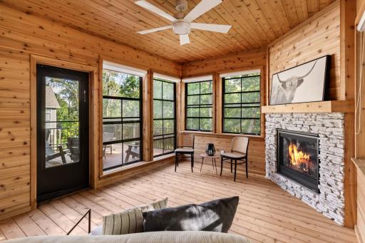 Expansive windows offering peaceful views