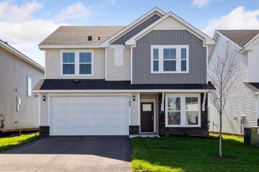 Photo of a different completed home of the same floorplan.