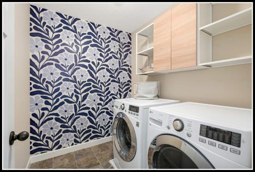 Even the upper level laundry has personality!