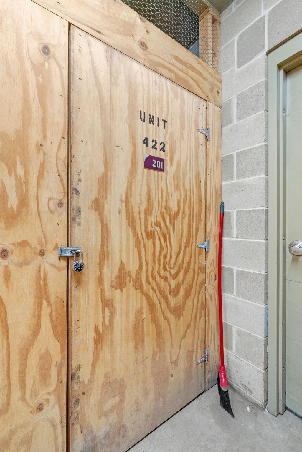 Parking spots 4 & 5. Storage unit 201.