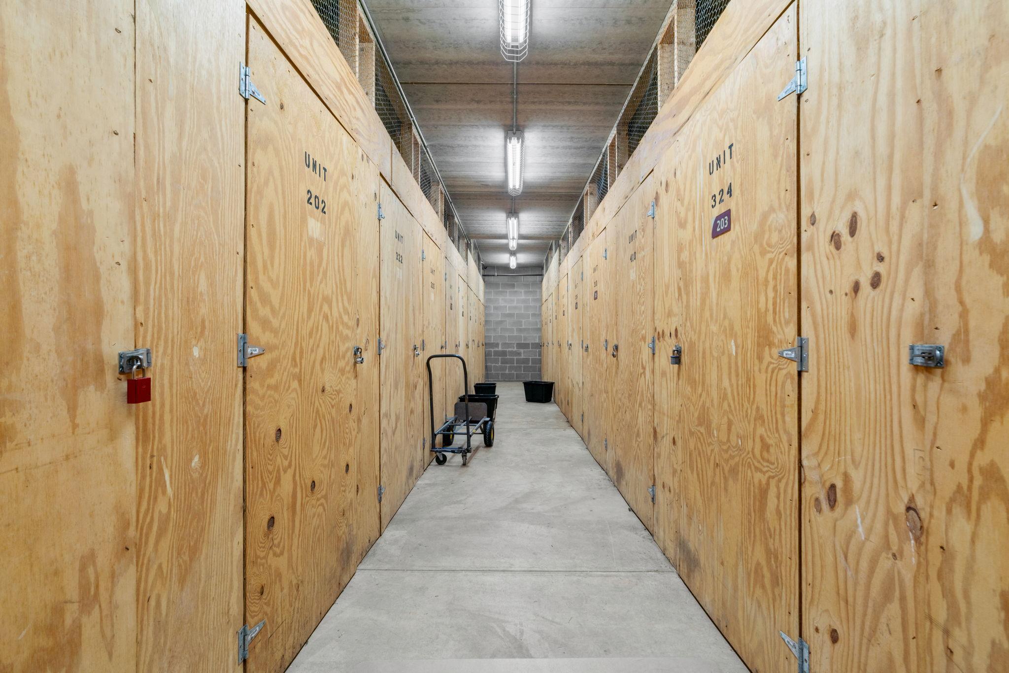 Parking spots 4 & 5. Storage unit 201.