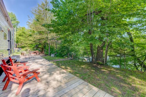 Here is the view from the deck toward the lake.