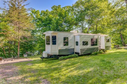 A view from the parking area. The newly added well is to the left out of the photo.