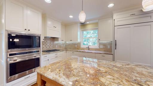 Wolf gas cook top, Wolf oven and microwave/convection
