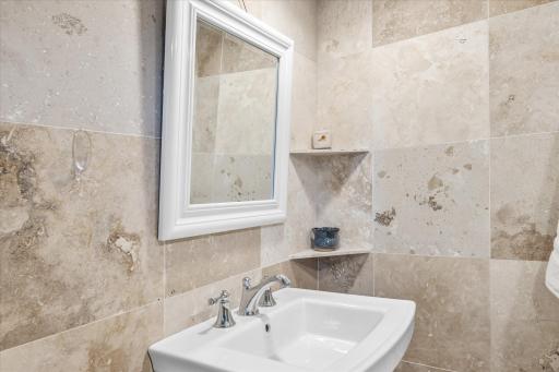 3/4 tiled bath in lower