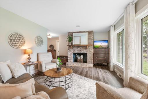 Wood burning fireplace for those chilly nights!