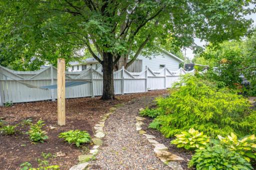 Garden path in the back yard