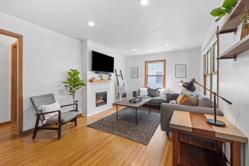 Cozy up next to your electric fireplace on a cold Minnesota winter day.