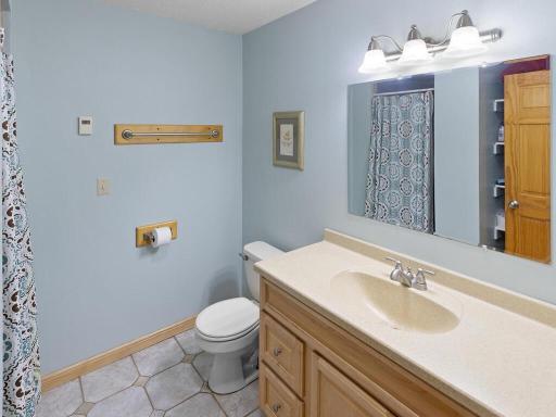 3/4 bath with heated floors in lower level