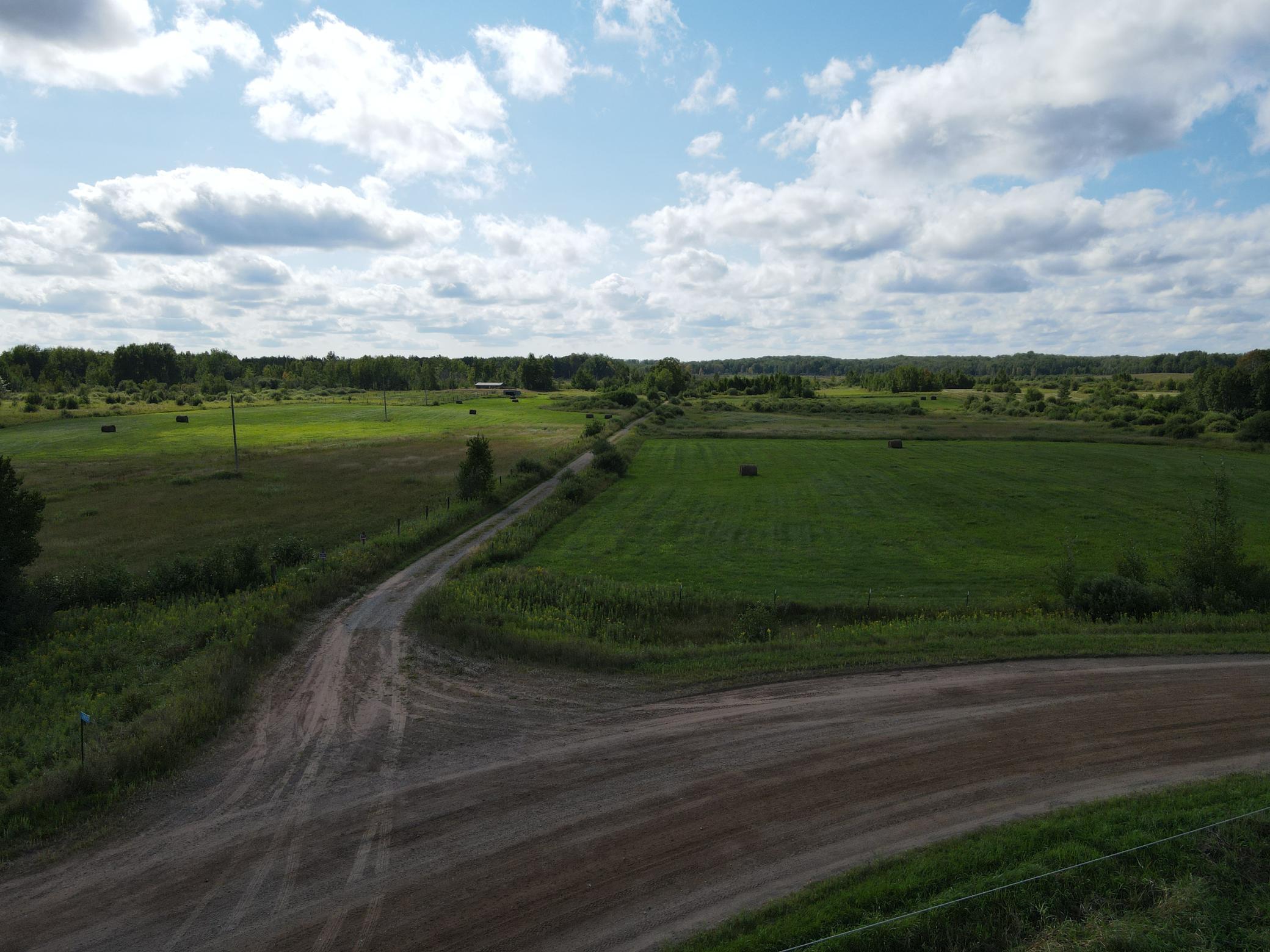 Driveway entrance to the land