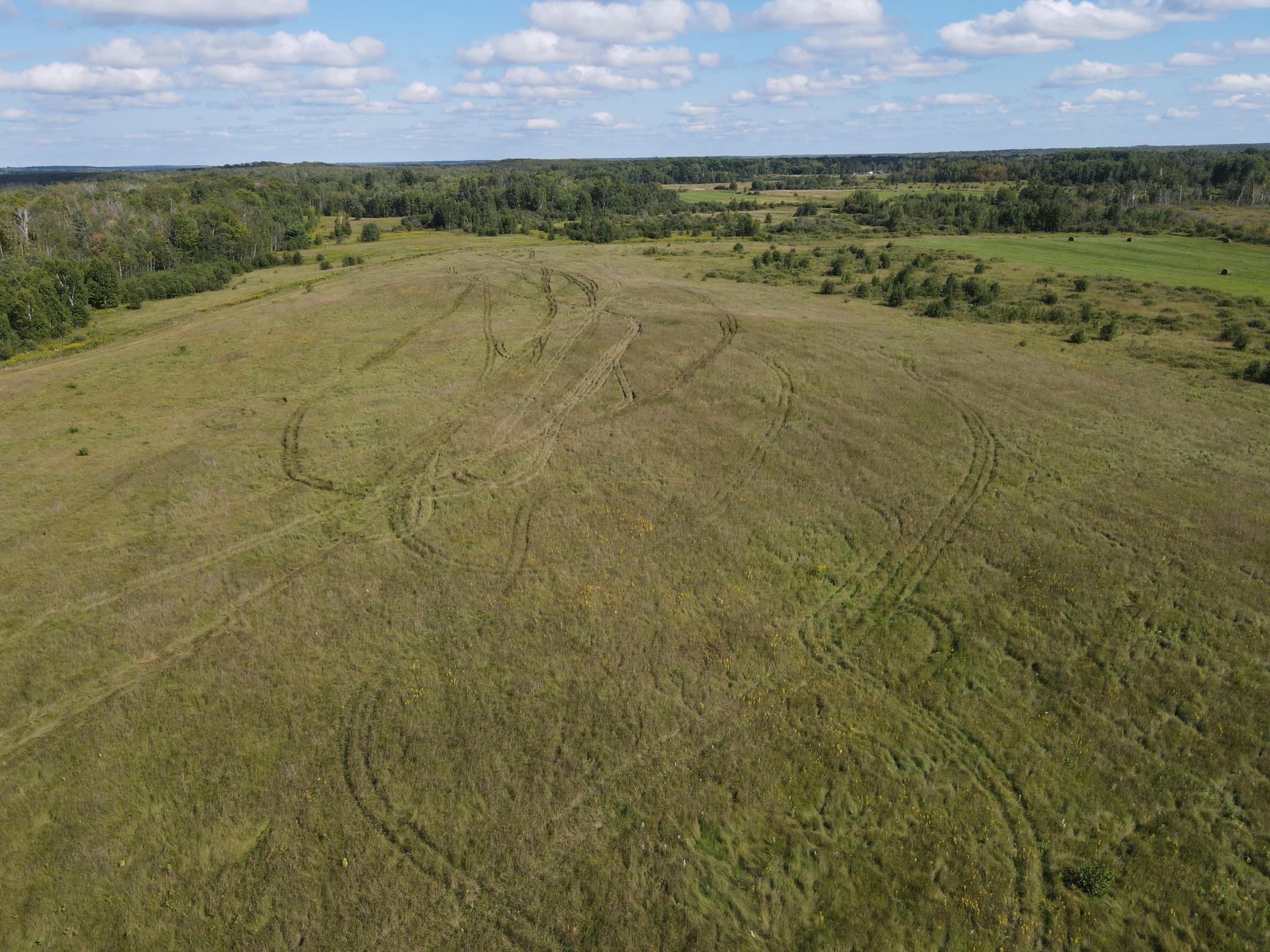 Rolling hills on the north side of the land