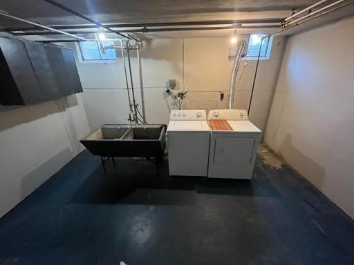 Basement laundry room with sinks basement is very dry and very clean