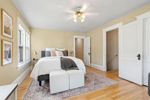 With massive private balcony off the bedroom.