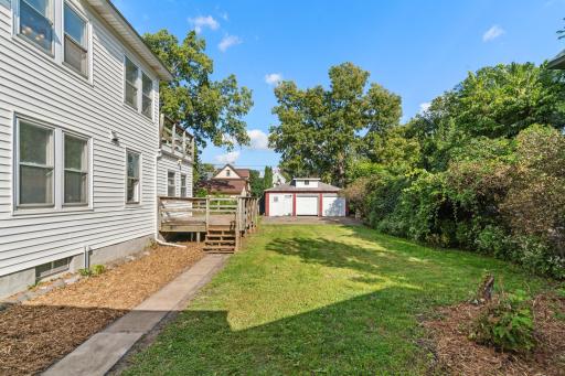 The side and rear yards are very private.