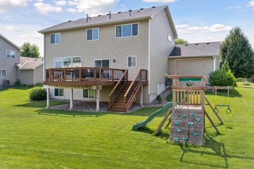 Large back yard with plenty of play space.