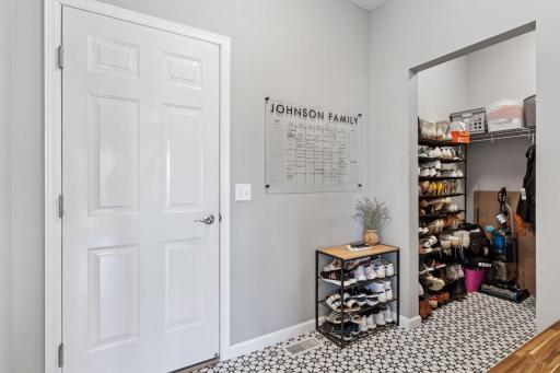 Large mudroom/closet provides plenty of storage for the whole family!