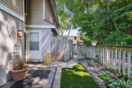 Patio provides a great place to relax outdoors.