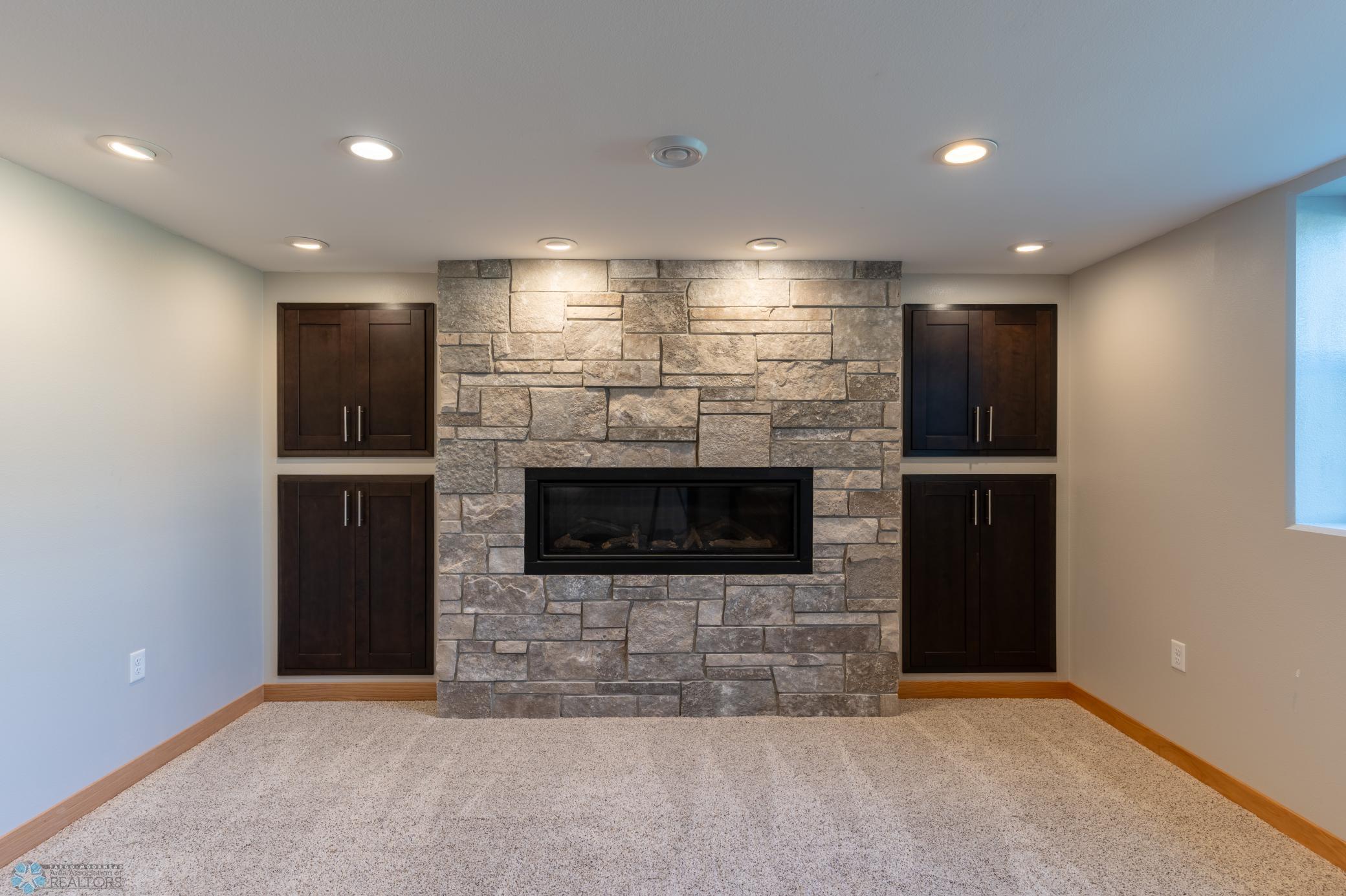 Basement Fireplace Living Room 1