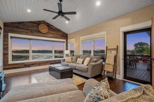 Stunning views from the four season porch