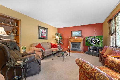 Spacious living room. Fireplace is electric and not attached