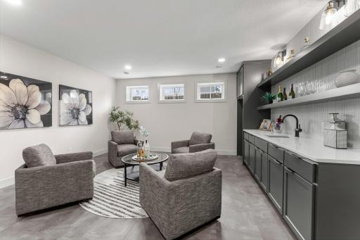 It also includes a sink, refrigerator, and lookout windows to allow for natural light.