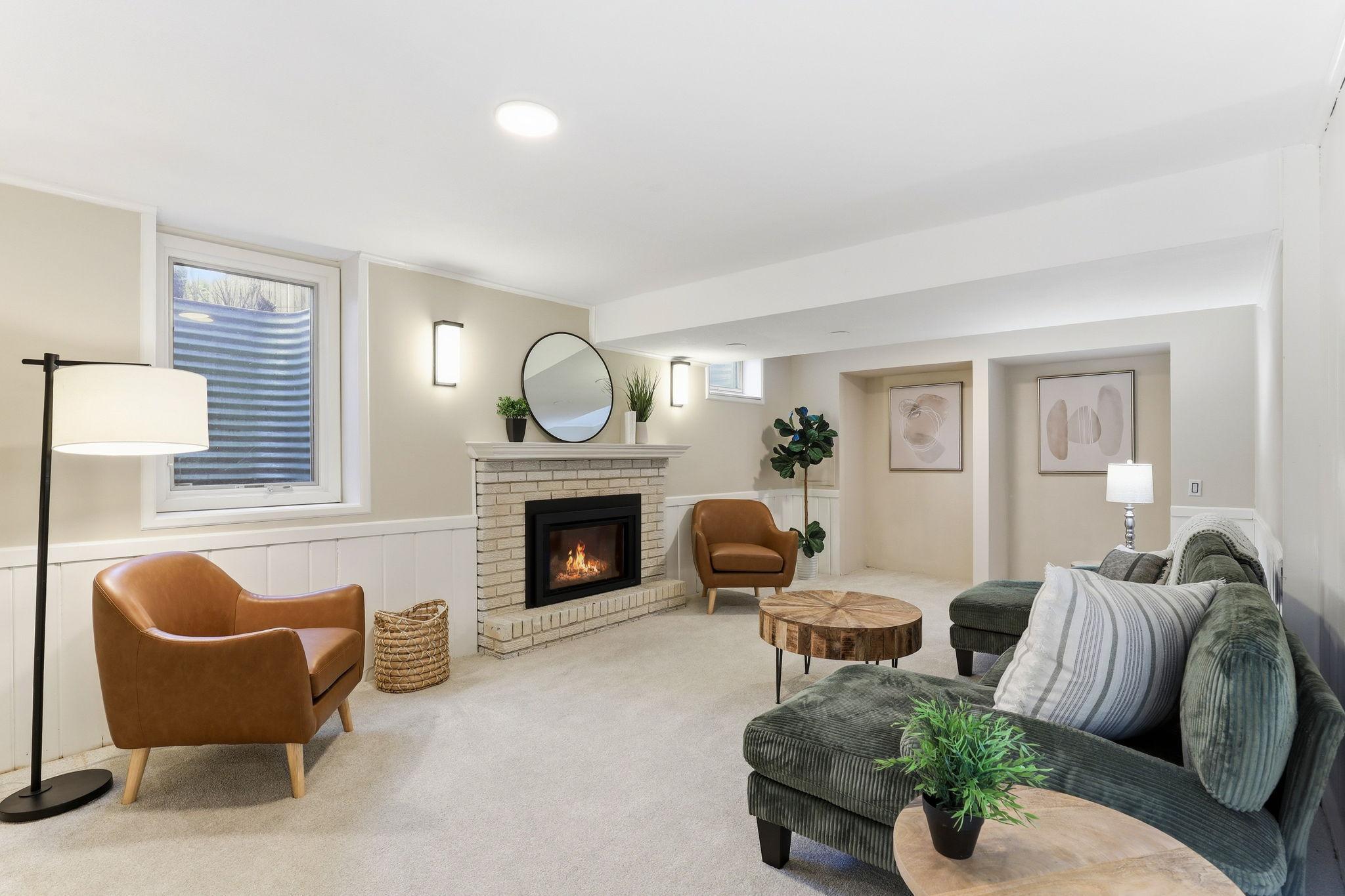 Lower Level Family Room #2 with gas fireplace