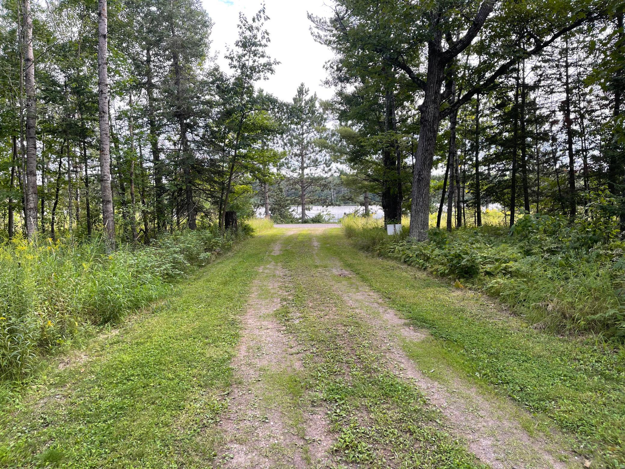 Looking down drive to lake