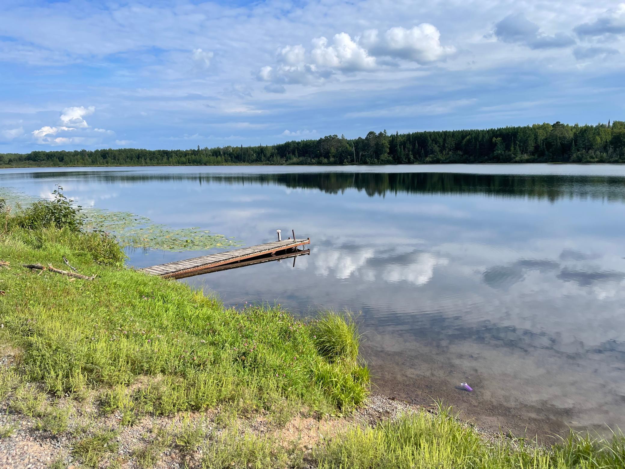 Access to lake across Road